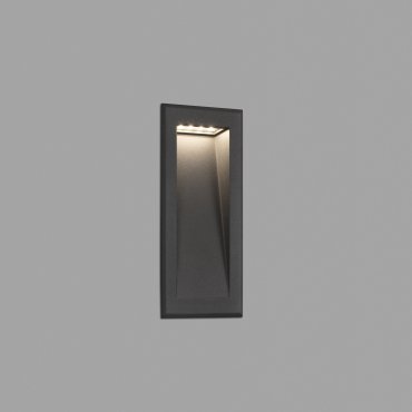 Faro Soun - applique encastrée - 10,5 x 7,3 x 23,9 cm - 5W LED inclus - IP65 - gris foncé