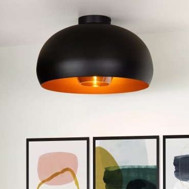 Lucide Sharan - plafonnier - Ø 38 x 22,5 cm - noir