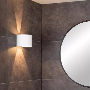 Lucide Axi Round - applique murale avec 2 faisceaux réglables - 13,5 x 11,5 x 10 cm - 6W LED inclus - blanc
