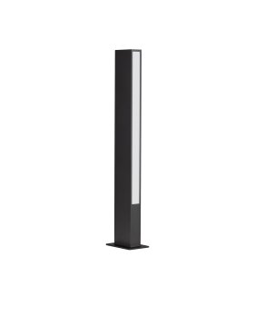 Nova Luce Stor - lampe de jardin - 8 x 60 x 12 cm - 12W LED inclus - IP65 - noir sablé