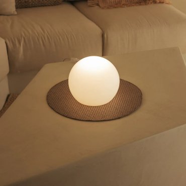 New Garden Buly 20 - boule lumineuse avec câble - Ø 20 x 17,5 cm - 3W LED inclus - citron vert translucide