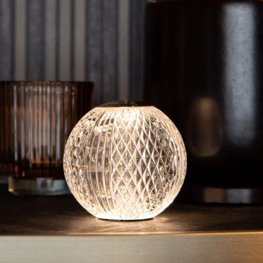 Lucide Cintra - lampe de table - Ø 11 x 10,5cm - 3 niveaux de gradation - 2W LED inclus - rechargeable - 3000K