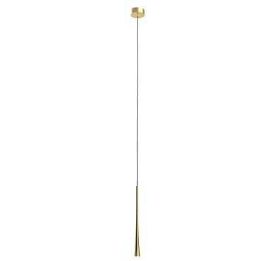 Maxlight Coffee - lampe suspendue - Ø 3 x 140 cm - 7W LED inclus - or brossé