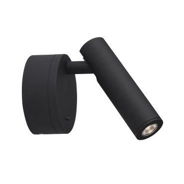 Nova Luce Clip - applique murale avec interrupteur - 8 x 3,4 x 11 cm - 3W LED inclus - noir