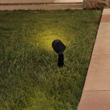 Nova Luce Spy - lampe de jardin sur pique - Ø 7 x 19 x 14 cm - IP65 - noir sablé