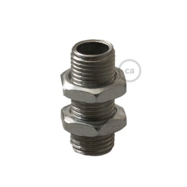 Creative Cables - tige filetée avec 2 écrous - Ø 1 x 2,5 cm - gris métal