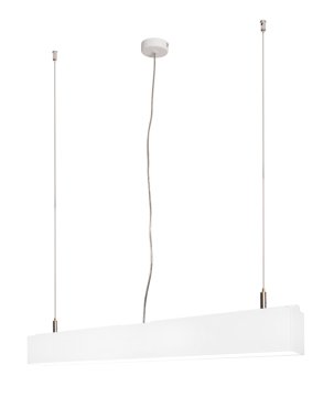 Roi Du Luminaire Linear - lampe suspendue - 57 x 5 x 200 cm - 18W LED inclus - blanc - couleur de lumière blanc chaud