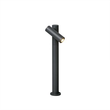 Faro Spy-2 - lampe de jardin - 9,5 x 6,5 x 43,5 cm - 6W LED inclus - IP65 - gris foncé