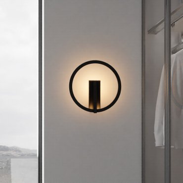 Nova Luce Tilia - applique murale - Ø 22 x 10 cm - 10W LED inclus - noir sablé