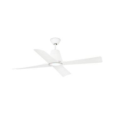 Faro Typhoon - ventilateur de plafond avec lumière et télécommande - Ø 130 cm - 16W LED inclus - IP44 - blanc