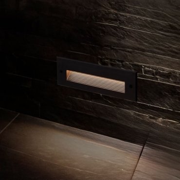 Nova Luce Polka - applique encastrée - 25 x 7,6 x 7,4 cm - 7W LED inclus - IP65 - noir sablé