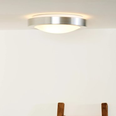 Lucide Fresh - plafonnier - Ø 35 x 9,5 cm - IP44 - aluminium brossé