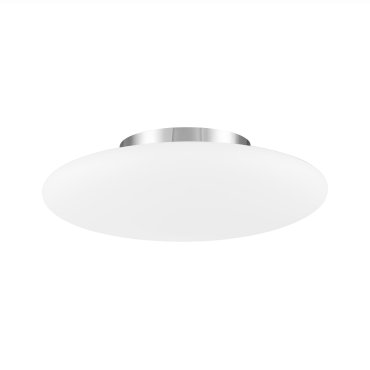 Nova Luce Pressione - plafonnier - Ø 50 x 15 cm - opale et chrome