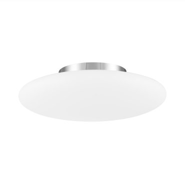 Nova Luce Pressione - plafonnier - Ø 42 x 14 cm - opale et chrome
