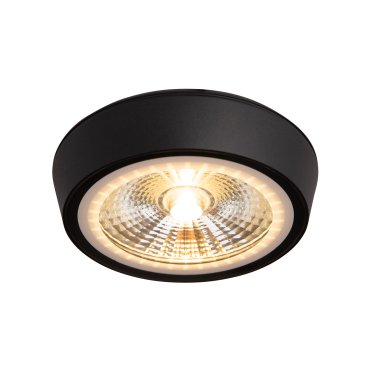 Maxlight Charon - plafonnier - Ø 12,8 x 3 cm - 12W LED inclus - IP65 - noir mat