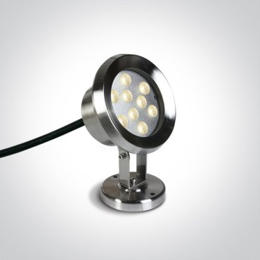 ONE Light LED Underwater Range - projecteur sous-marin à LED - Ø 14,3 x 21 cm - 9 x 1W LED dimmable inclus - IP68 - chrome - couleur de lumière blanc chaud
