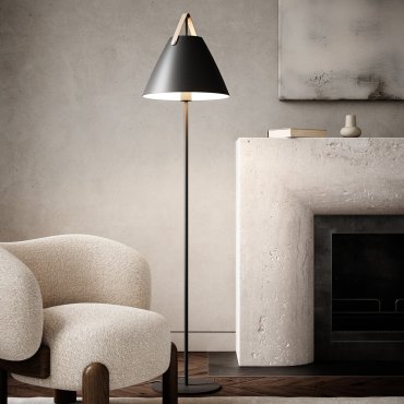 Design for the People Strap - lampadaire - Ø 36 x 153,7 cm - noir