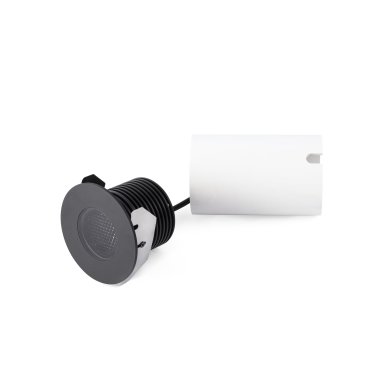 Faro Grund - spot rond pour l'extérieur - Ø 80 mm, Ø 60 mm à encastrer - 7W LED inclus - IP67 - noir - couleur de lumière blanc chaud (2700K)