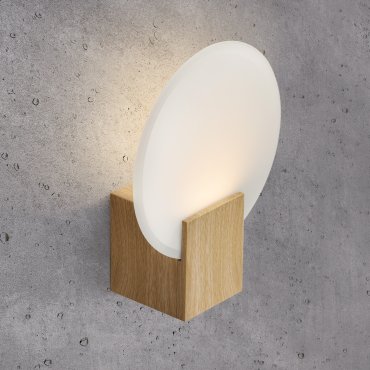 Nordlux Hester - applique murale - 20 x 25,5 x 9,25 cm - fonction Moodmaker à 3 niveaux - 9,5W LED inclus - IP44 - feuille de bois