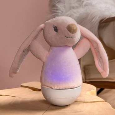 Lucide Dolly - lampe de table à piles - 10 x 11 x 18 cm - 3W LED RGB inclus - rose