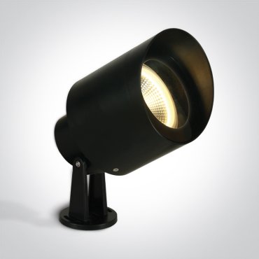 ONE Light Spots de Jardin - spot au sol sur piquet - douille E27 - Ø 12 x 20,5 cm - IP65 - noir
