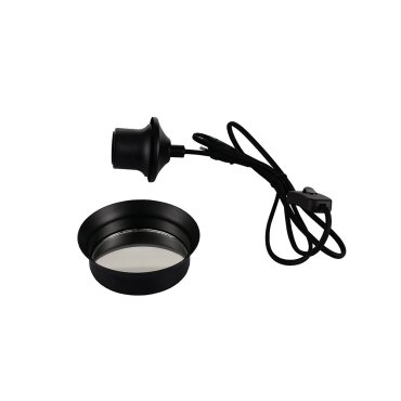 Artdelight Mirror - lampe à poser - Ø 12 x 3,5 cm - noir