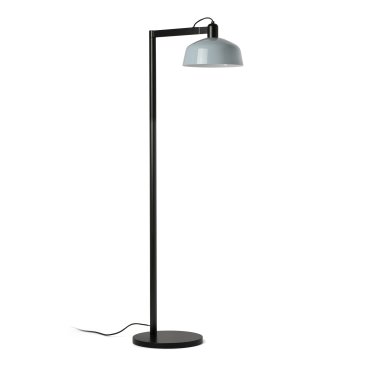 Faro Tatawin - lampadaire - 30 x 47,7 x 148 cm - noir satiné et bleu grisâtre brillant