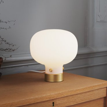 Design for the People Raito - lampe à poser - Ø 20 x 21,2 cm - blanc et laiton
