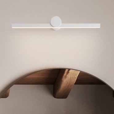 Nova Luce Breggo - applique murale - 61 x 7,5 x 10 cm - 12W LED inclus - IP54 - blanc sablé