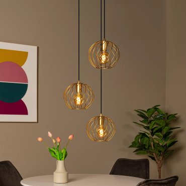 Lucide Danza - lampe suspendue - Ø 50 cm x 165 cm - or