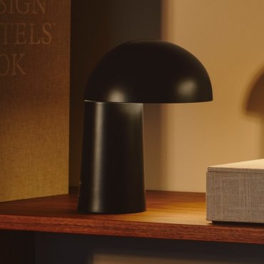 Design For The People Faye - lampe de table rechargeable - Ø 17,3 x 22 cm - dimmable LED inclus - noir