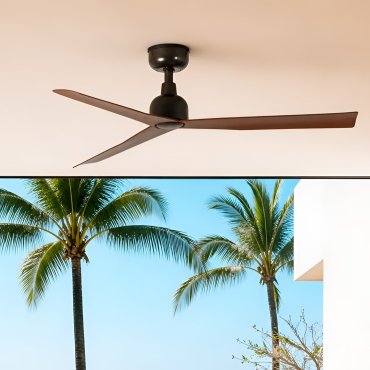 Faro Marine M - ventilateur de plafond pour extérieur - Ø 125 cm - IP44 - marron foncé et noyer foncé