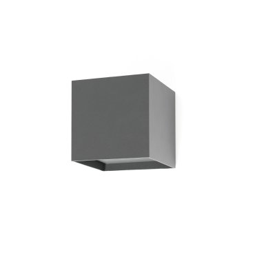 Faro Olan - applique murale - 14,5 x 14 x 10,5 cm - 6W LED inclus - IP65 - gris foncé