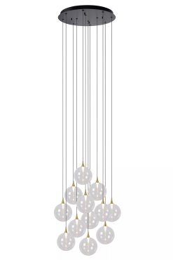 Lucide Gisela - lampe suspendue - Ø 61 x 326 cm - 12 x 3,6W LED dimmable inclus - transparent