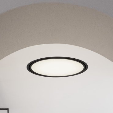 Nova Luce Perfect Profile Trimless - spot encastré - Ø 440 mm, 420 mm encastré - 24W LED inclus dimmable - 3000K - noir