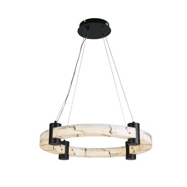 Searchlight Moonbeam - lampe suspendue - Ø 60,5 x 153 cm - 29W LED dimmable inclus - noir