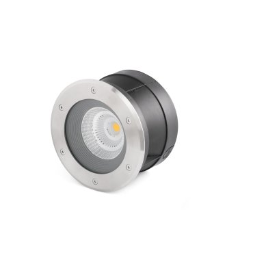 Faro Suria-24 - spot rond pour l'extérieur - Ø 220 mm, Ø 209 mm à encastrer - 24W LED inclus - IP67 - acier inoxydable satiné - 24 degrés