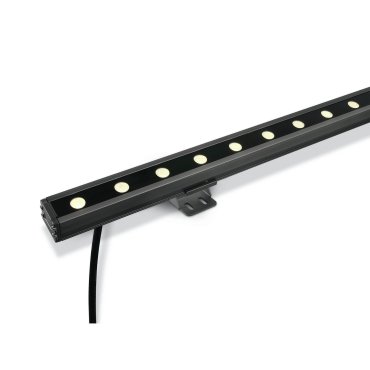 ONE Light LED Wall Washers - spot - 50 x 6 x 3,1 cm - 12 x 1W LED dimmable inclus - IP66 - gris - couleur de lumière blanche
