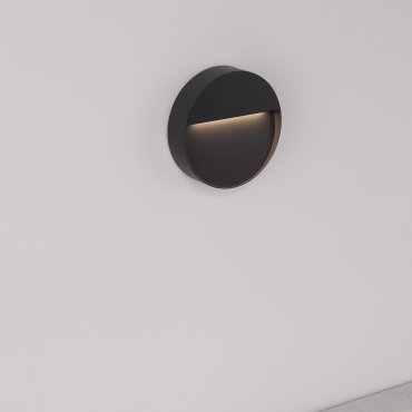 Nova Luce Brigi - applique murale extérieure - Ø 11 x 3,1 cm - 1W LED inclus - IP65 - gris foncé