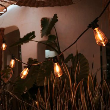 New Garden Allegra - guirlande lumineuse - guirlande de 11,5 mètres avec cordon de 1,5 mètres - IP44 - noir