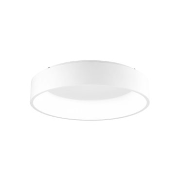 Nova Luce Rando - plafonnier - Ø 60 x 13 cm - 42W LED inclus - couleur de lumière blanc chaud - blanc mat