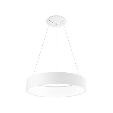 Nova Luce Rando - lampe suspendue - Ø 60 x 120 cm - 42W LED inclus - couleur de lumière blanche - blanc mat