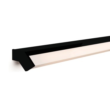 Artdelight Mirror-58 - applique murale - 58 x 6,8 x 8 cm - 9W LED inclus - IP44 - noir