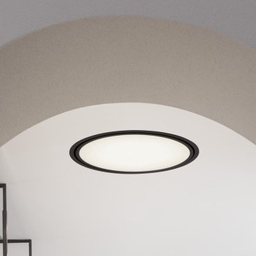 Nova Luce Perfect Profile Trimless - spot à encastrer avec télécommande (incl.) - Ø 640 mm, 625 mm encastré - 40W LED dimmable inclus - 2700K-6000K - noir