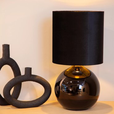 Lucide Esterad - lampe à poser - Ø 24 x 46,5 cm - noir