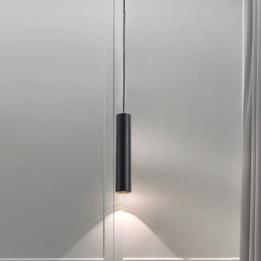 Nova Luce Gia - lampe suspendue - Ø 6 x 170 cm - noir