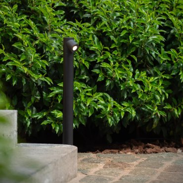 Lucide Ibamba - lampe de jardin - 8 x 8,3 x 60 cm - 6W LED inclus - IP65 - noir