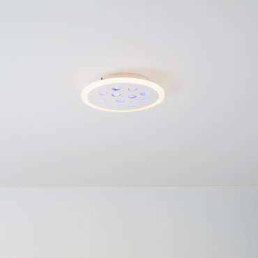 Nova Luce Astro - plafonnier avec télécommande - Ø 30 x 5 cm - 19W dimmable LED inclus - blanc sablé