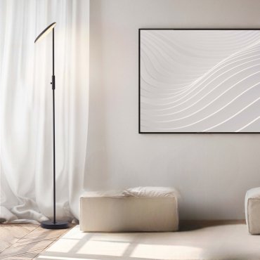 Nova Luce Notos - lampadaire - 27 x 205 cm - 30W dimmable LED inclus - noir sablé