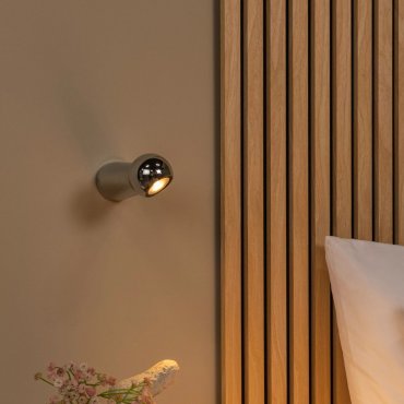 Lucide Ipsos - applique murale extérieure - Ø 6 x 15 cm - 6W LED inclus - IP54 - chrome